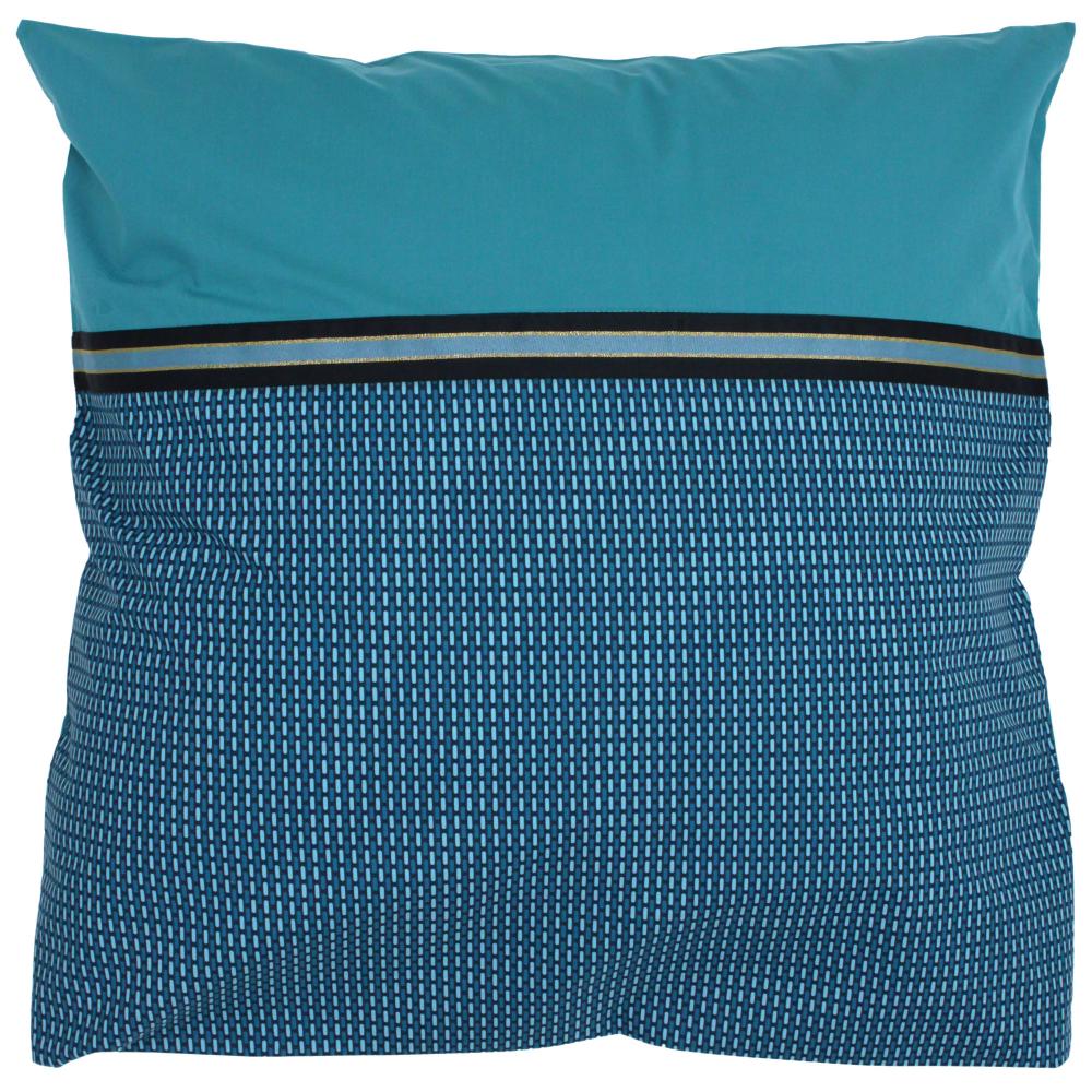 Taie d'oreiller 65x65 cm percale de coton GUSTAV vert Emeraude