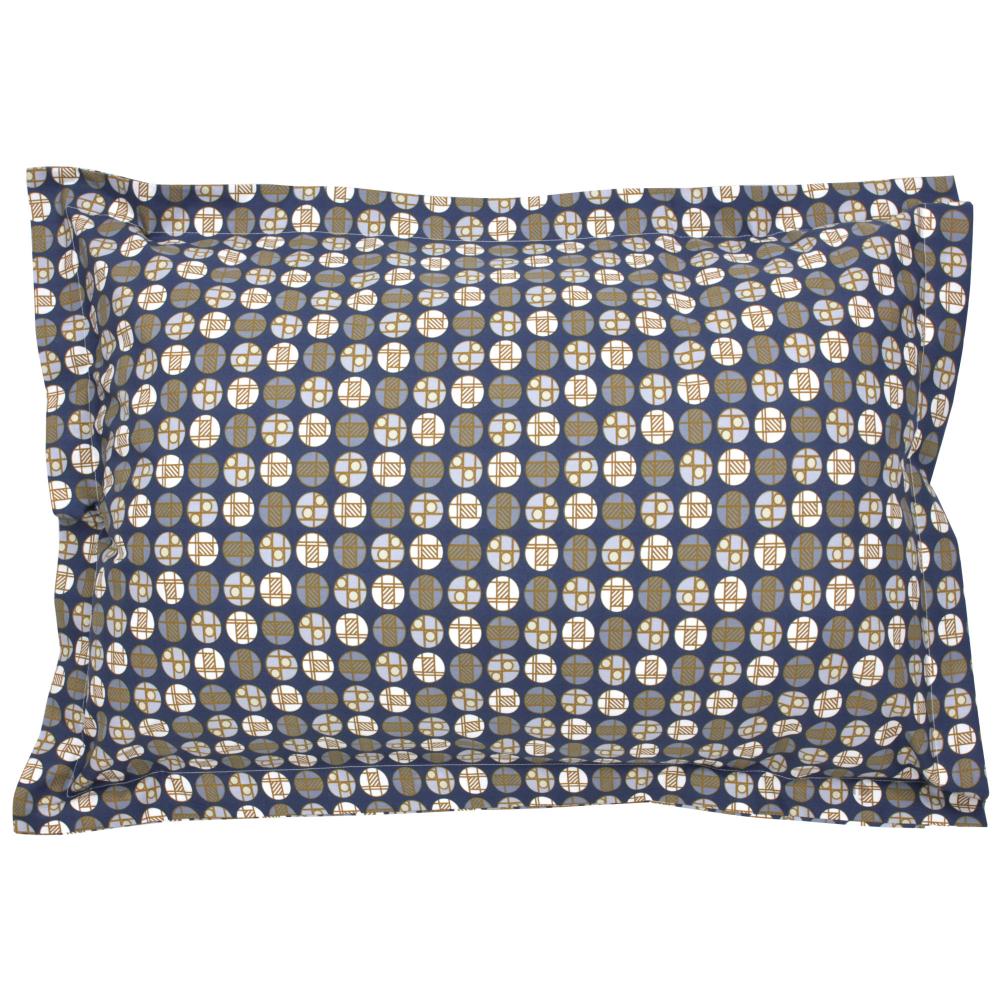 Taie d'oreiller 70x50 cm Percale 100% coton ROMEO bleu Baltique