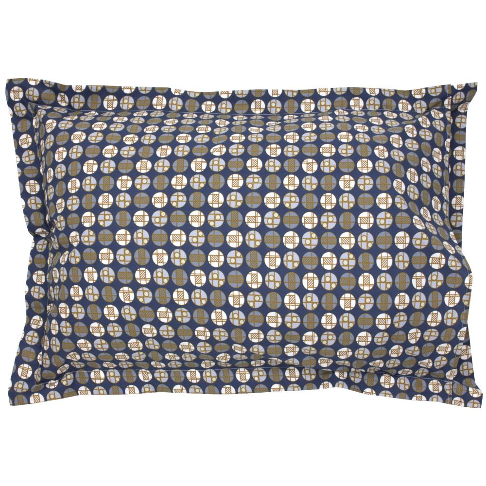 Taie d'oreiller 70x50 cm Percale 100% coton ROMEO bleu Baltique