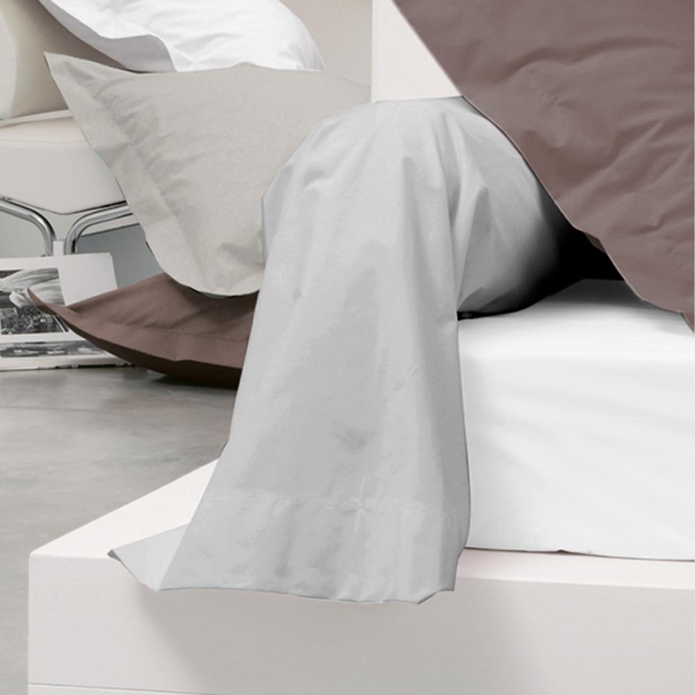 Taie de traversin uni 185X43 cm 100% coton ALTO Calcium