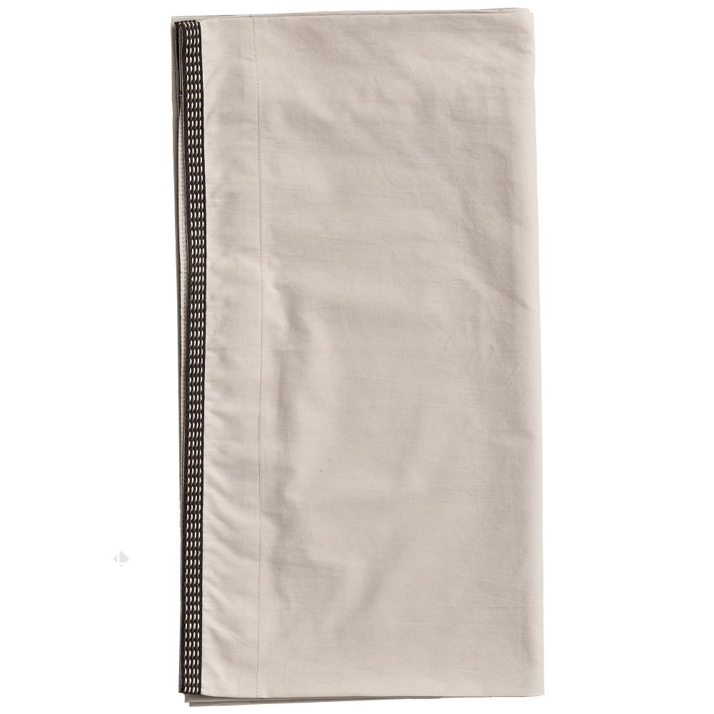 Taie de traversin 43x185 cm percale de coton ARSÈNE beige orge