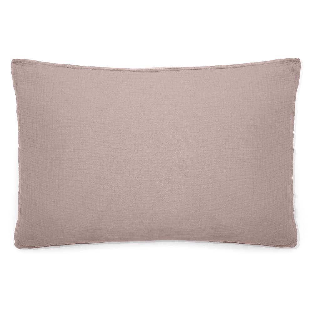 Taie d'oreiller 50x70 cm mousseline de coton collection MILOS rose