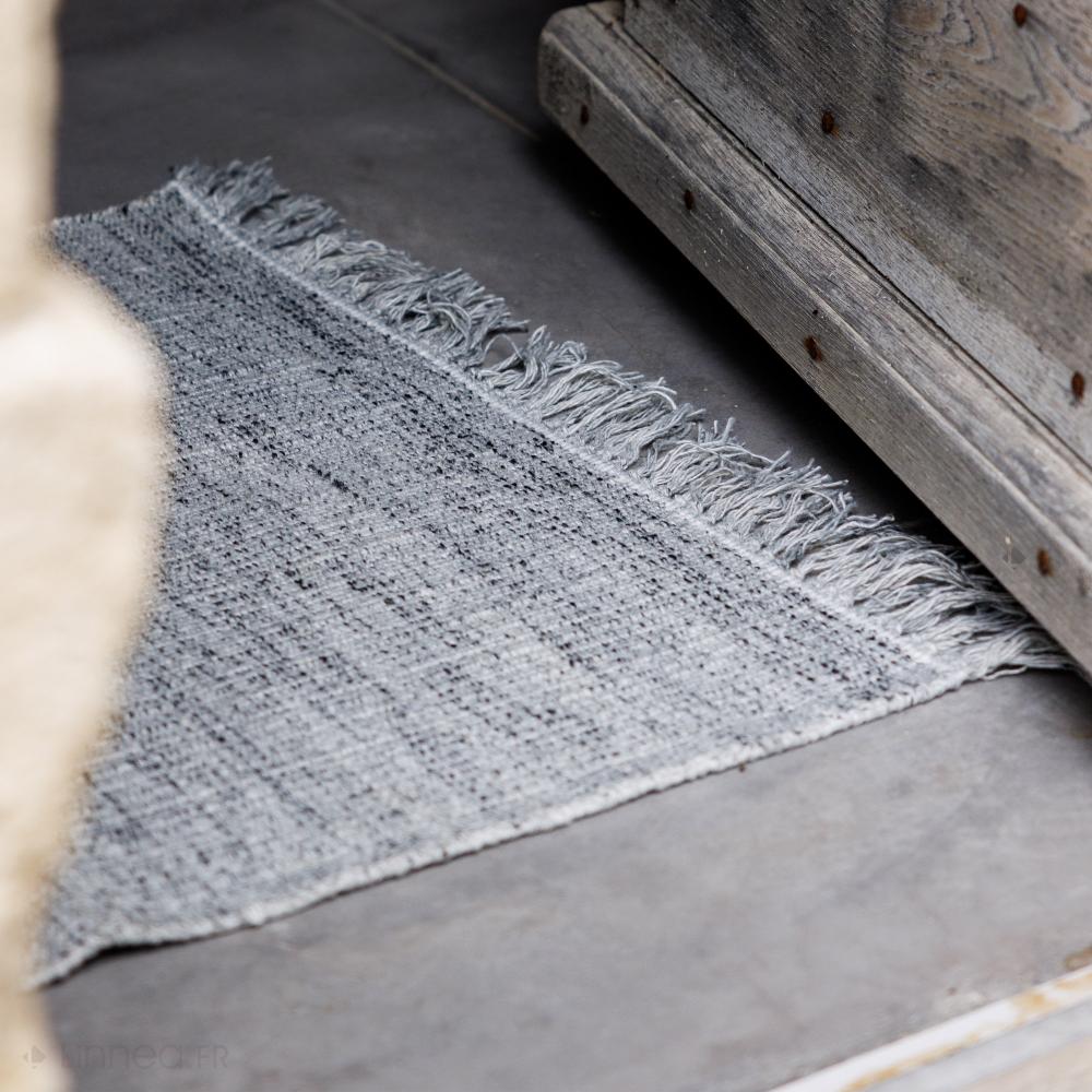 Tapis de salon 130x170 cm PENJAB viscose et laine blanc naturel