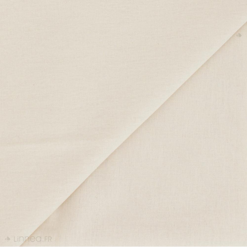 Tissu coton cretonne motif uni TAIKO ecru Naturel