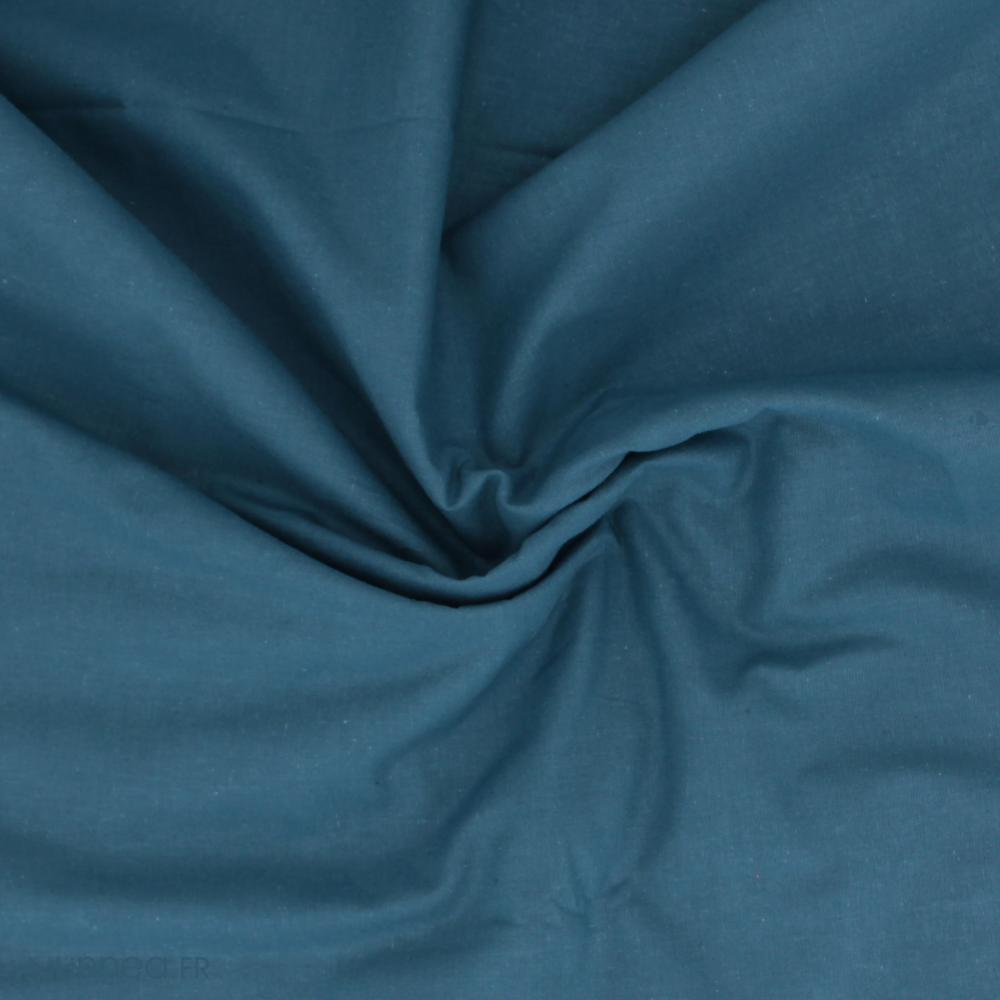 Tissu coton uni JEKYLL bleu Levos