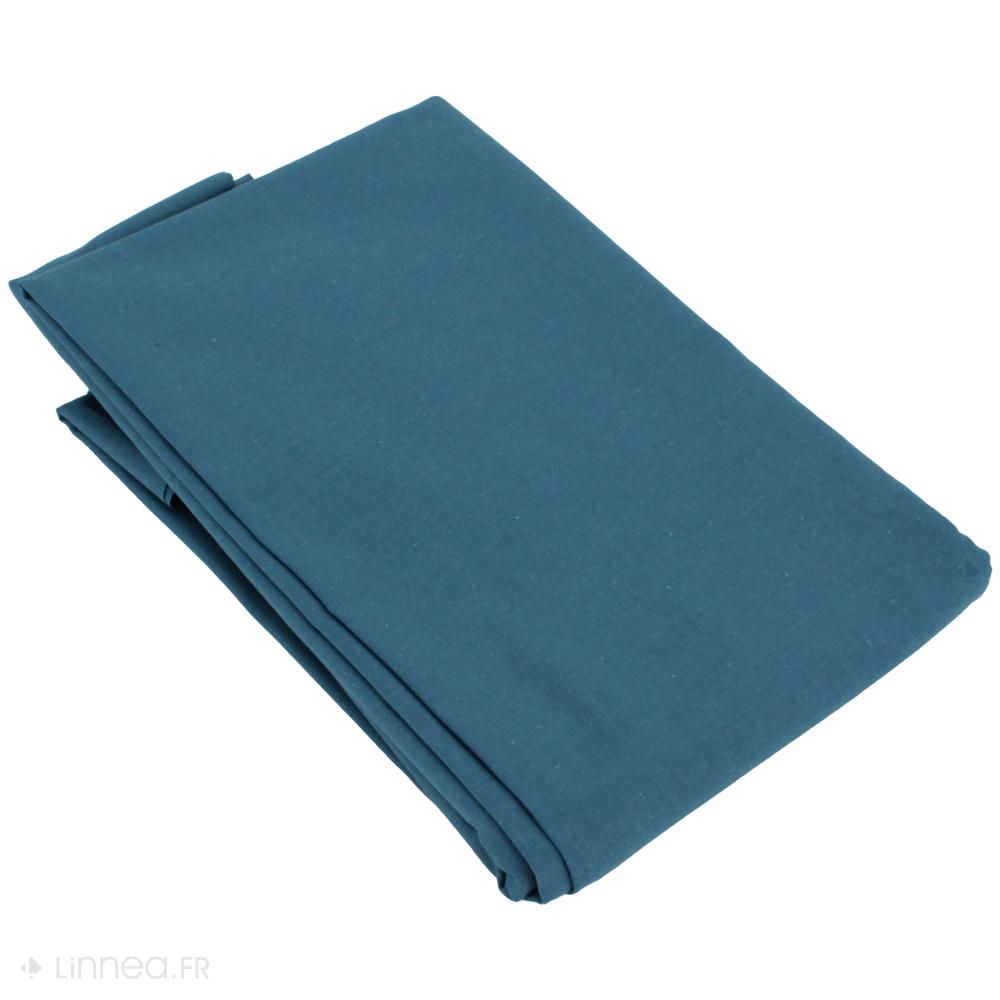 Tissu coton uni JEKYLL bleu Levos