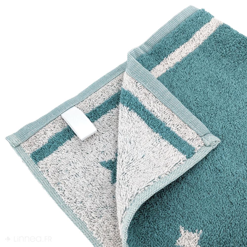Lot de 2 torchons de cuisine 50x50 cm collection NOVA 100% Coton bleu