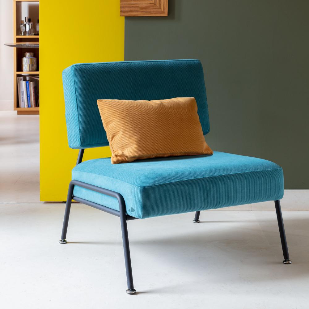 Tissu d'ameublemt laize 140 cm velours STARSKY jaune Massala