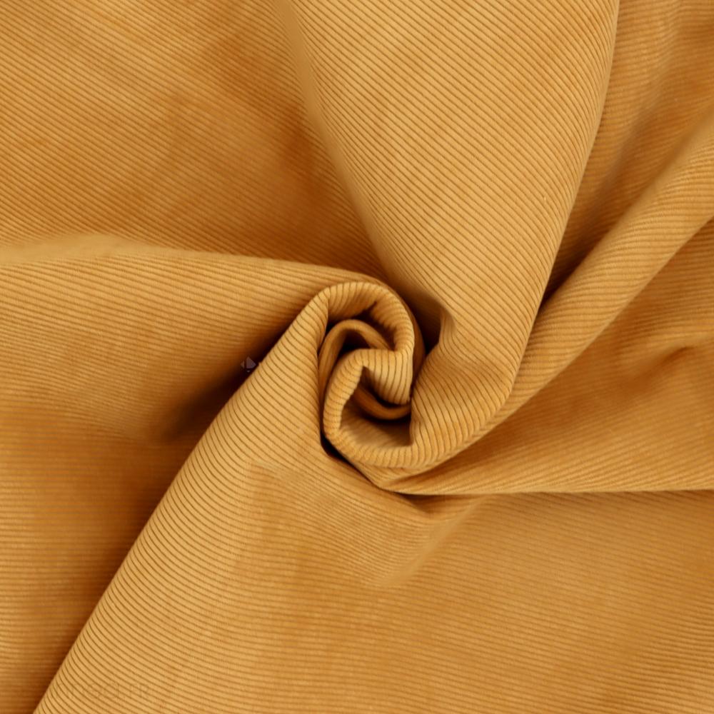 Tissu d'ameublemt laize 140 cm velours STARSKY jaune Massala