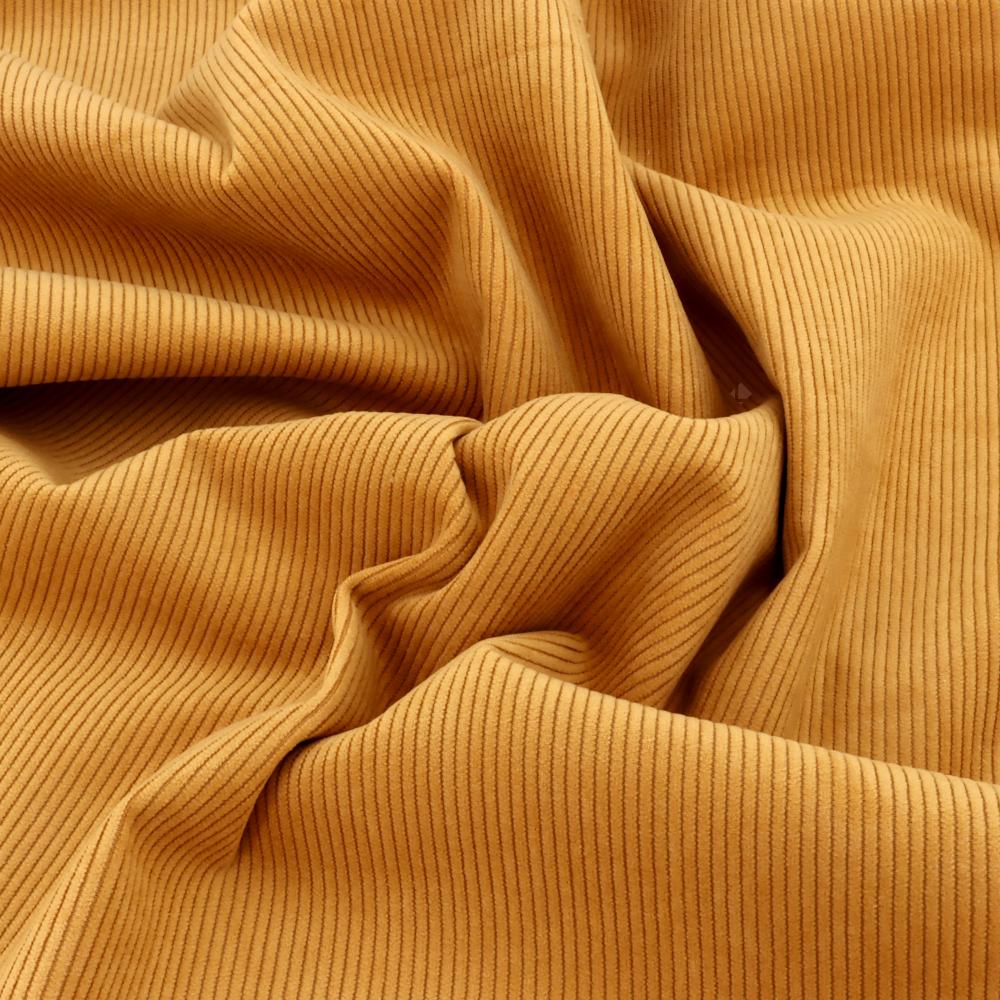 Tissu d'ameublemt laize 140 cm velours STARSKY jaune Massala