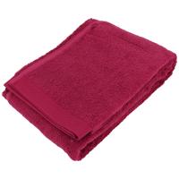 Drap de bain 100x150 cm 100% coton peigné ALBA prune