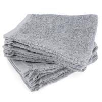 Lot de 12 gants de toilette 16x21 cm ALPHA gris Argent Lot de 12 gants de toilette 16x21 cm ALPHA gris Argent