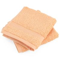 Lot de 2 serviettes invité 30x30 cm LUXOR orange aurore Lot de 2 serviettes invité 30x30 cm LUXOR orange aurore