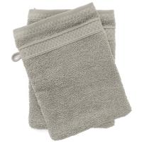 Lot de 2 gants de toilette coton 550 g/m2 NAÏA beige Lin Lot de 2 gants de toilette coton 550 g/m2 NAÏA beige Lin