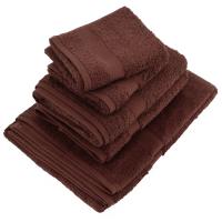 Parure de bain LUXOR 5 pièces marron