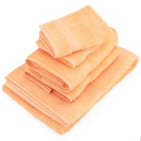 Parure de bain LUXOR 5 pièces orange aurore