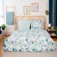 Parure de lit 140x200 cm coton bci adouci ALISCO bleu 2 pièces