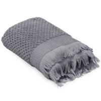 Serviette invité 30x50 cm TETHYS micro-coton gris Brume Serviette invité 30x50 cm TETHYS micro-coton gris Brume