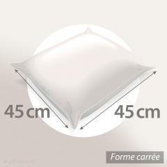 Coussin 45x45 cm LYNX fausse fourrure doublée velours Beige