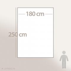 Dessus de lit réversible 180x250 cm JAIPUR en 100% coton beige craie