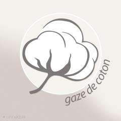 Dessus de lit frange 270x250 cm BREHAT 100% gaze de coton blanc