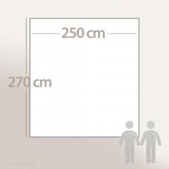 Dessus de lit 270x250 cm BREHAT 100% gaze de coton jaune miel