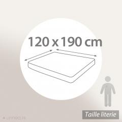 Drap housse uni 120x190 cm percale MANOIR rose Pêche bonnet 35