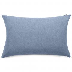 Housses de coussin extérieur 50x70 cm GALIA à zip étanche bleu Topaze