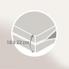 Rénove matelas Rubens, housse 200x200cm, matelas 18 à 22cm