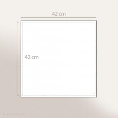 Lot de 6 serviettes de table coton 42x42 cm LILI vert kaki
