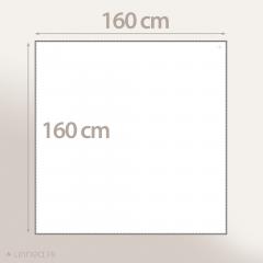 Nappe carré 100% coton lavé 160x160 cm HONO marron cognac