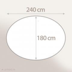 Nappe ovale 180x240 cm DIABOLO marron Tourterelle traitement teflon