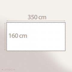 Nappe rectangle 160x350 cm DIABOLO marron Tourterelle traitement teflon