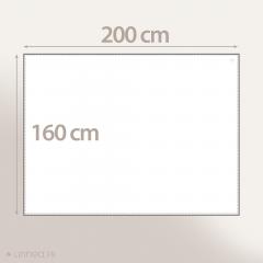 Nappe rectangulaire 100% coton lavé 160x200 cm HONO vert opale