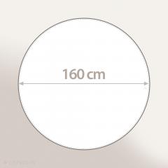 Nappe ronde 160 cm DIABOLO marron Tourterelle traitement teflon