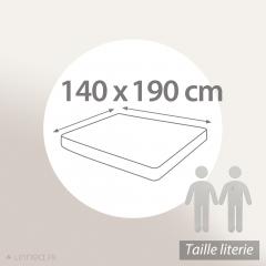 Protège matelas 140x190 cm ACHUA  - Molleton 100% coton 400 g/m2,  bonnet 30cm