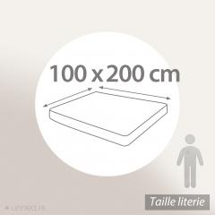 Protège matelas imperméable 100x200 cm bonnet 30cm ARNON molleton 100% coton contrecollé polyuréthane
