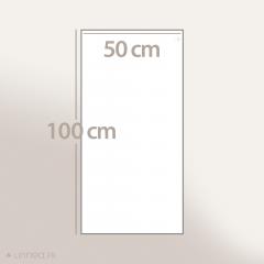 Serviette de toilette 50x100 cm pur coton collection SERATA blanc bleu