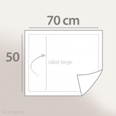 Taie d'oreiller 50x70 cm en 100% percale de coton EVERLY bleu encre