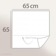 Taie d'oreiller 65x65 cm percale de coton BONJOUR blanc Mascarpone