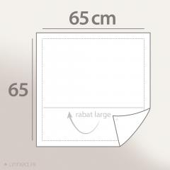 Taie d'oreiller uni 65x65 cm pur percale PRIMO Blanc 