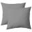 Lot de 2 taies d'oreiller 63x63 cm polyester microfibre LAGO anthracite