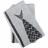 Lot de 2 torchons de cuisine éponge 50x50 cm collection MARIS gris