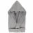 Peignoir à capuche enfant COOL coton 4 ANS velours gris Argent