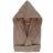 Peignoir à capuche enfant COOL coton 4 ANS velours marron Taupe