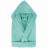 Peignoir à capuche enfant COOL coton 4 ANS velours vert Aguaverde